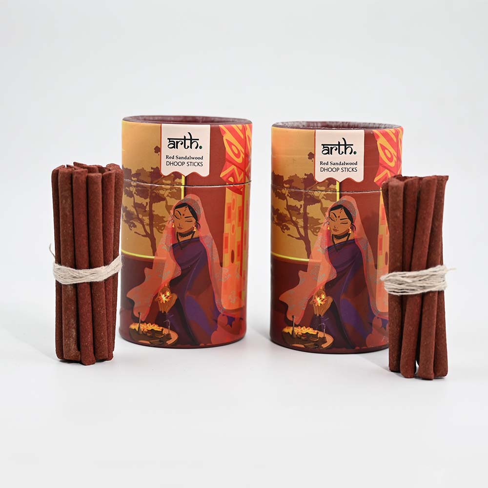 Bambooless Premium Dhoop Sticks (Red Sandalwood)- Pack of 2