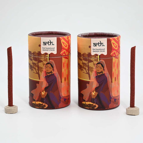 Bambooless Premium Dhoop Sticks (Red Sandalwood)- Pack of 2