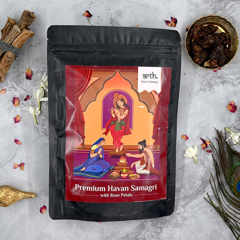 Premium Havan Samagri With Rose Petals
