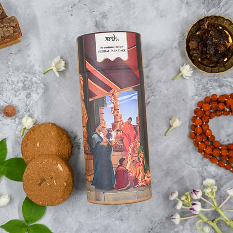 Premium Havan Herbal Puja Cake- Pack of 2