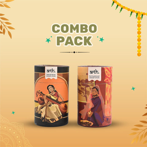 Red Sandalwood & Natural Havan Dhoop Sticks Combo