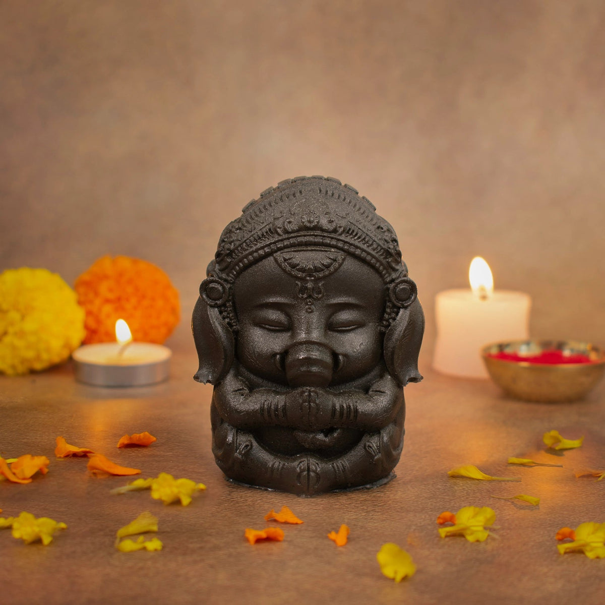 Pyrite Baby Ganesha Murti - Money Attraction Murti